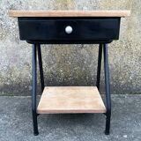Vintage boarding school bedside table, 1950s