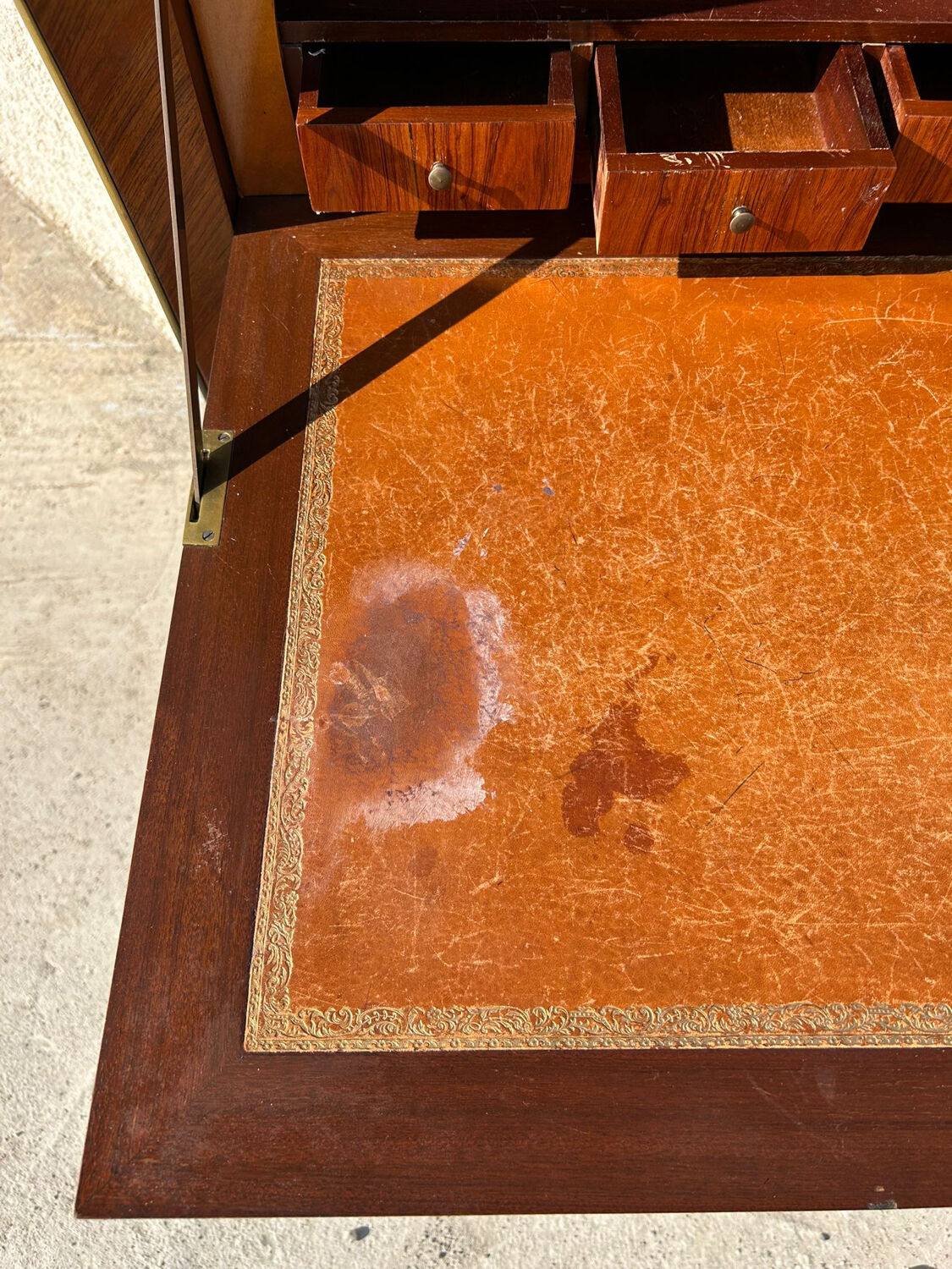 Curved rosewood secretary