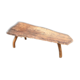 Brutalist bench solid wood tripod