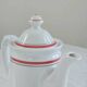 Cafetière en porcelaine Winterling blanche avec lignes rouges