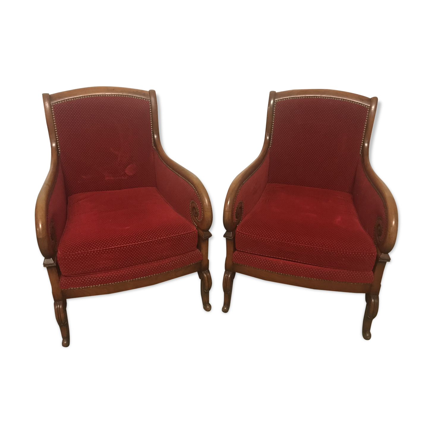 Pair of armchairs shepherdesses Empire