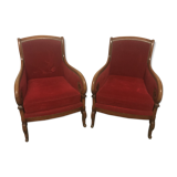 Pair of armchairs shepherdesses Empire