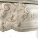 Louis XV style fireplace in white Carrara marble 19th century