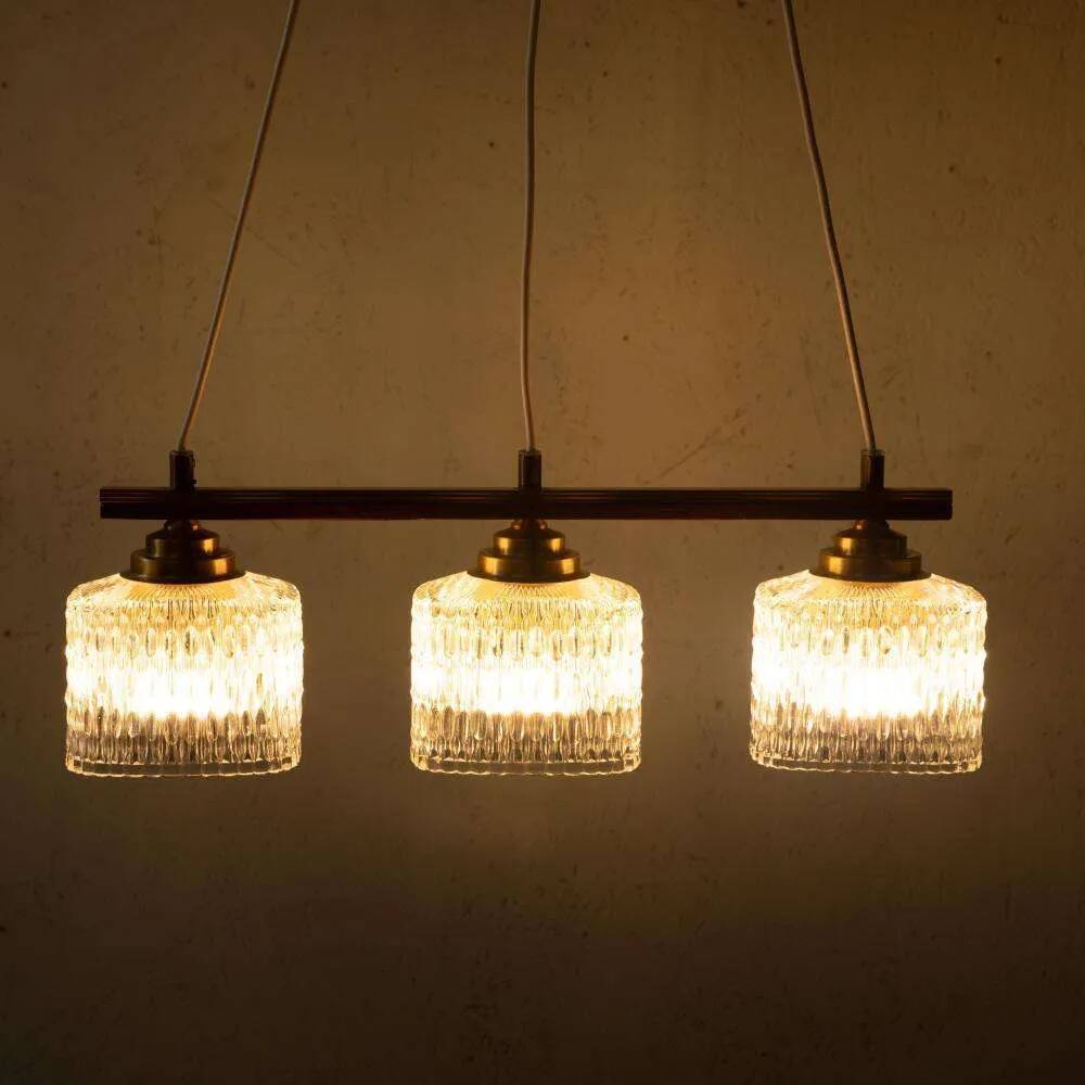 Vintage glass suspension for dining table
