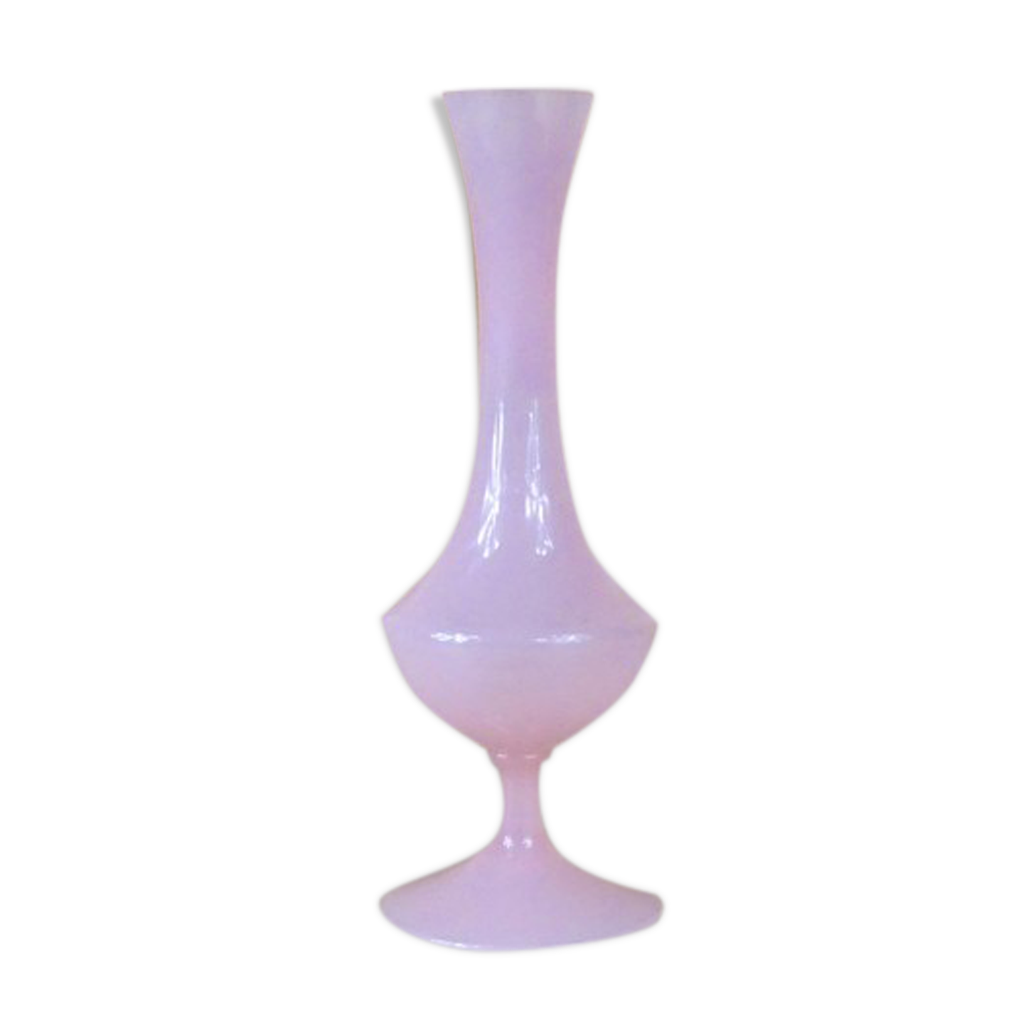 Rose opaline soliflore vase 1950