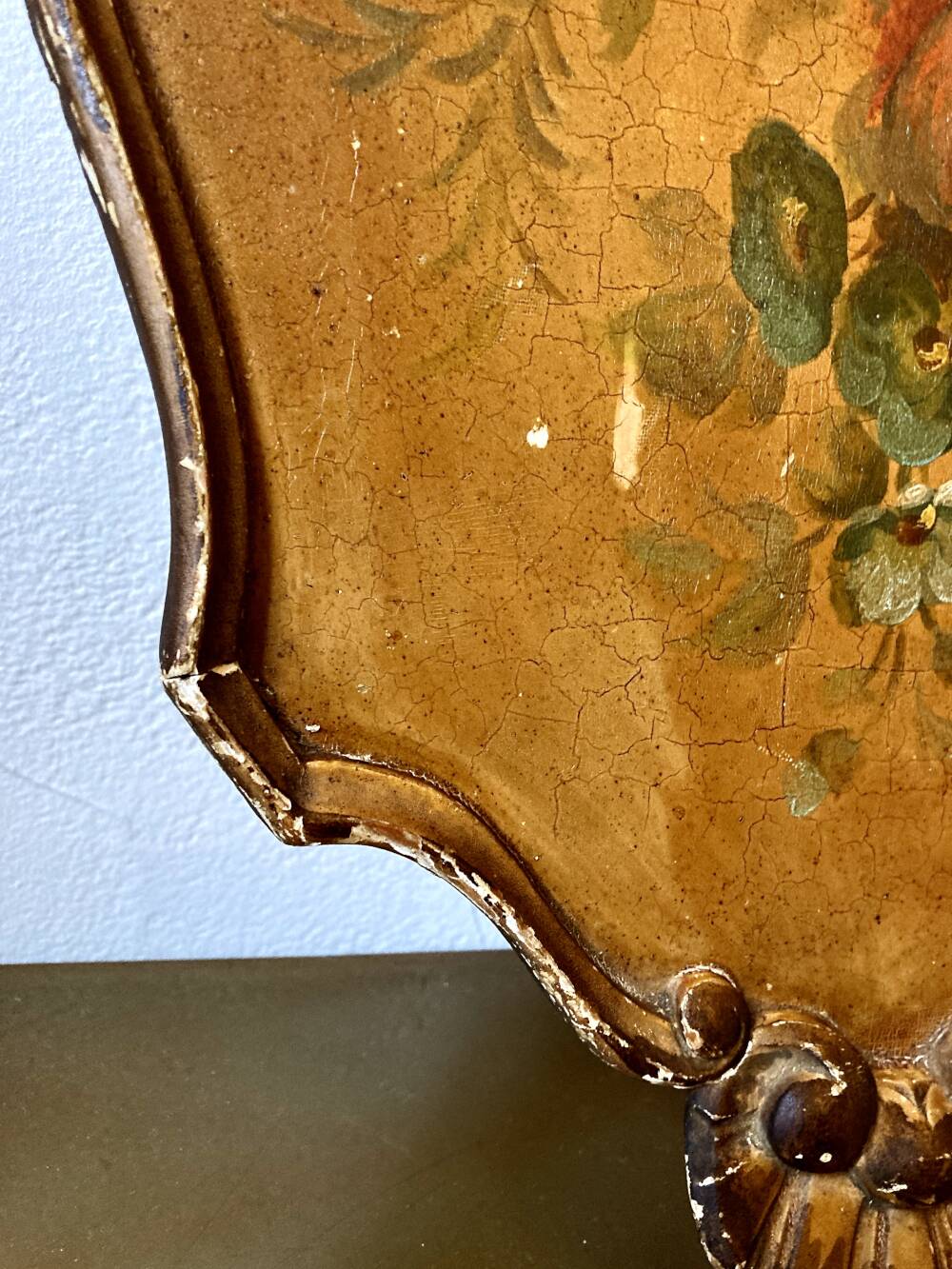 Napoleon III painted wooden plateau, between 1860 and 1880.