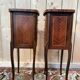 Pair of Louis XV bedside tables in marquetry
