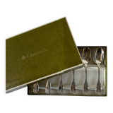 6 Alfenide/Christofle mocha spoons