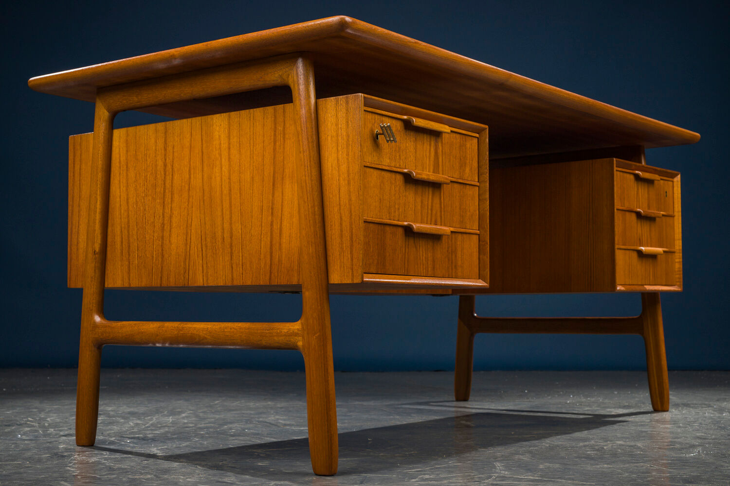 Mid-Century teak model 75 desk from Omann Jun, 1960s