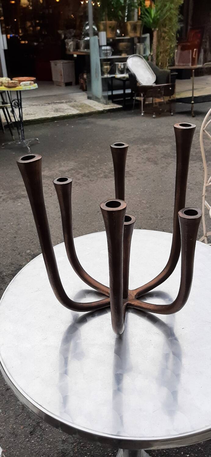 Large bronze chandelier