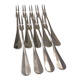 9 silver-plated snail forks by silversmith J Brille, 15.9 cm