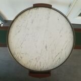 Louis XVI style hot water bottle table in walnut and mahogany