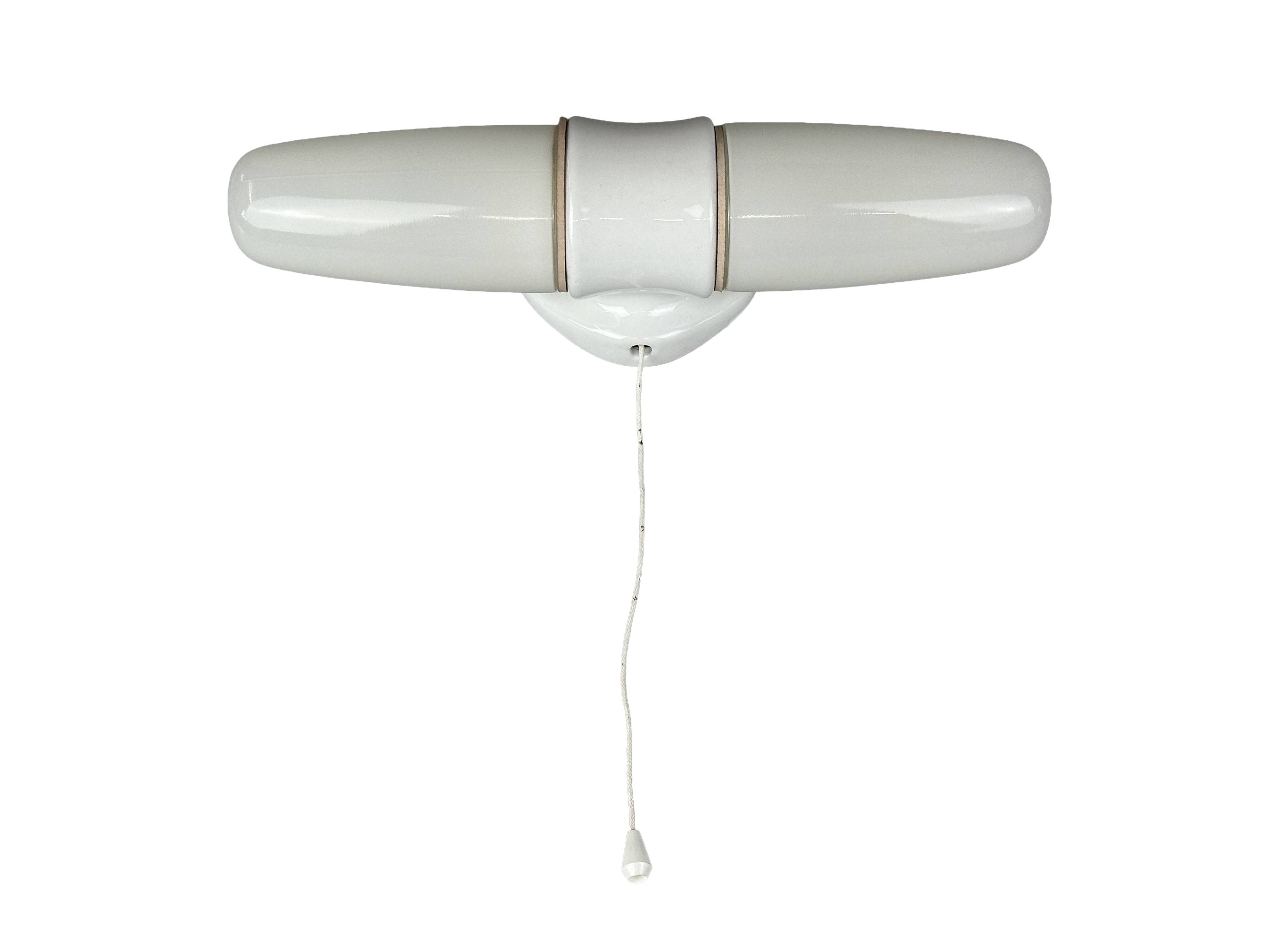 1950s and 1960s Ceramic Wall Lamp and Ceiling Light by Wilhelm Wagenfeld