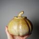 Vintage carved and polished stone box, pumpkin vintage craft 1980-1990