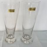 2 bistro beer glasses
