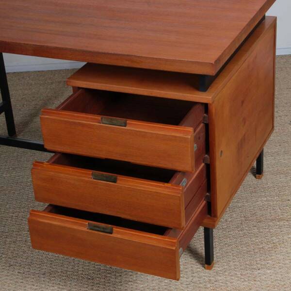 Vintage teak desk by Pierre Guariche from the 1960s