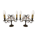 Pair of giraffes with tassels
