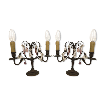 Pair of giraffes with tassels