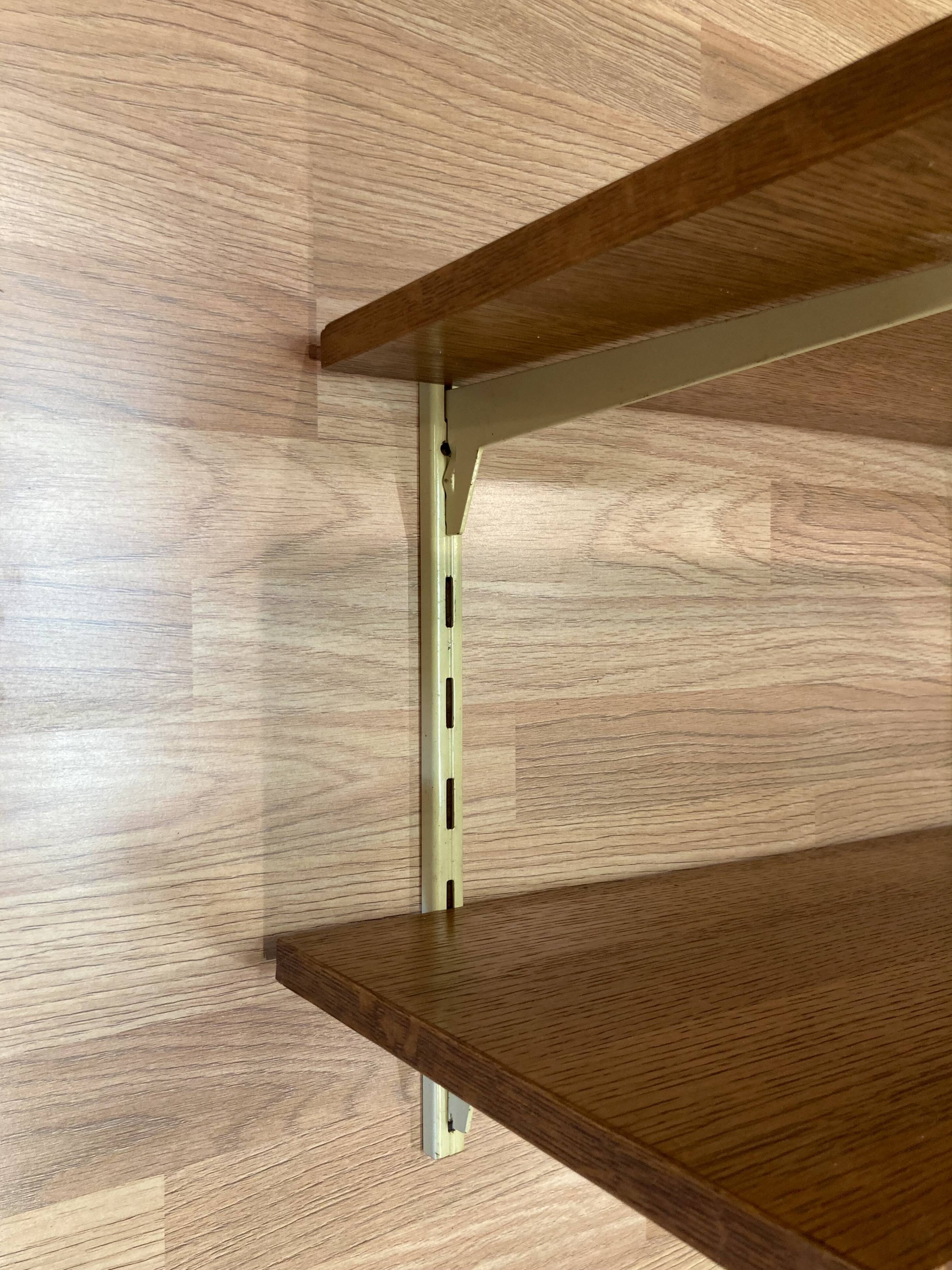 Set of oak shelves, 1950s design.