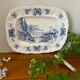 Antique rectangular plate in Sarreguemines earthenware.