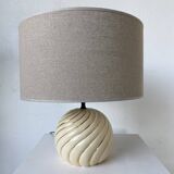 Barbi Ivory and Gold Ceramic Spherical Table Lamp
