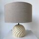 Barbi Ivory and Gold Ceramic Spherical Table Lamp