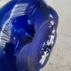 Tall Blue Murano Style Art Glass Vase, Mid-Century Modern Design, 1960