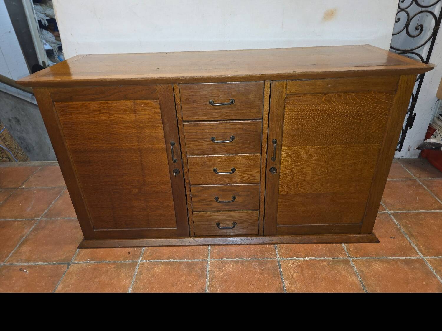 Vintage oak enfilade from the 1960s.