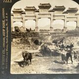 Ancient photography stereo, stereograph, luxury albumine 1903 Ming Royal Tombs, China