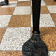 Tabouret tripode fer forgé brutaliste années 60