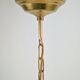Vintage Brass and Mounted Glass Hundi Lantern Bell Lamp, 1950s