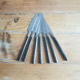 Service of 6 stainless steel and steel knives