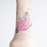 Hand baguier pink vase, 70s