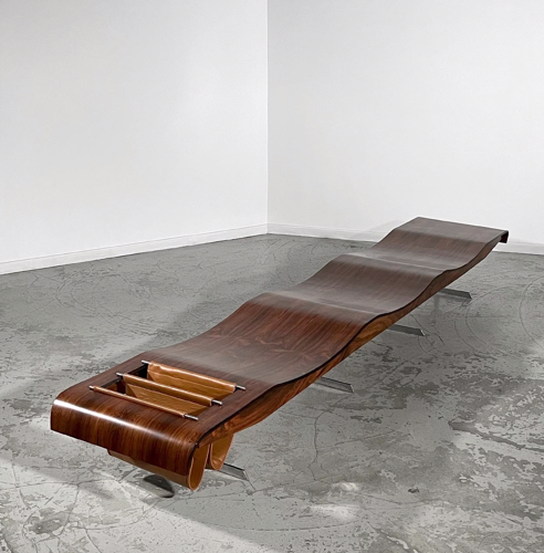 Bench "Onda" by Jorge Zalszulpin for Atelier Moveis S.A, Brazil 1960.