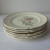 Assiettes à dessert modèle Saverne de St Amand. Années 50-60