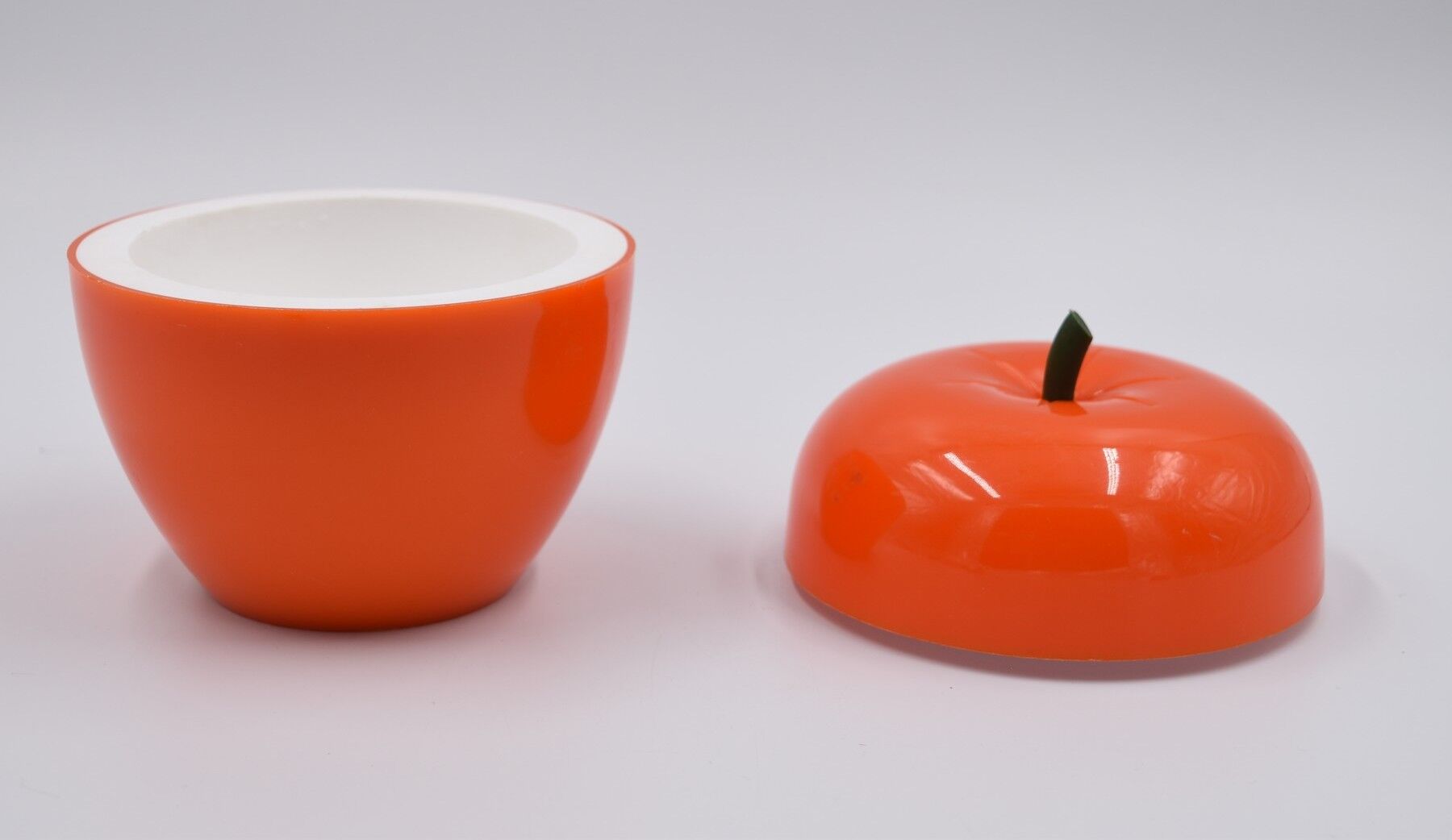 Vintage ice bucket in the shape of an orange apple