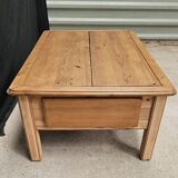Scandinavian pine 4-drawer coffee table