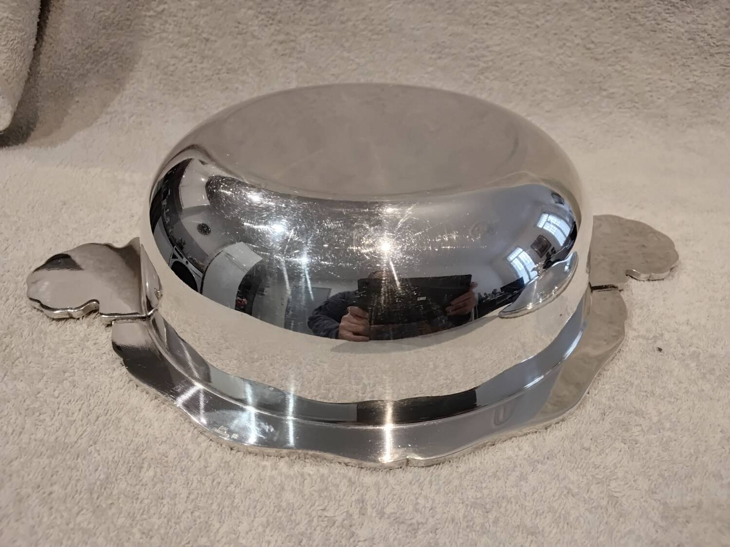 Silver-plated metal covered vegetable dish by Christofle Vendôme silversmiths