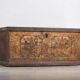 Antique solid gilded wooden chest dated 1846 #86