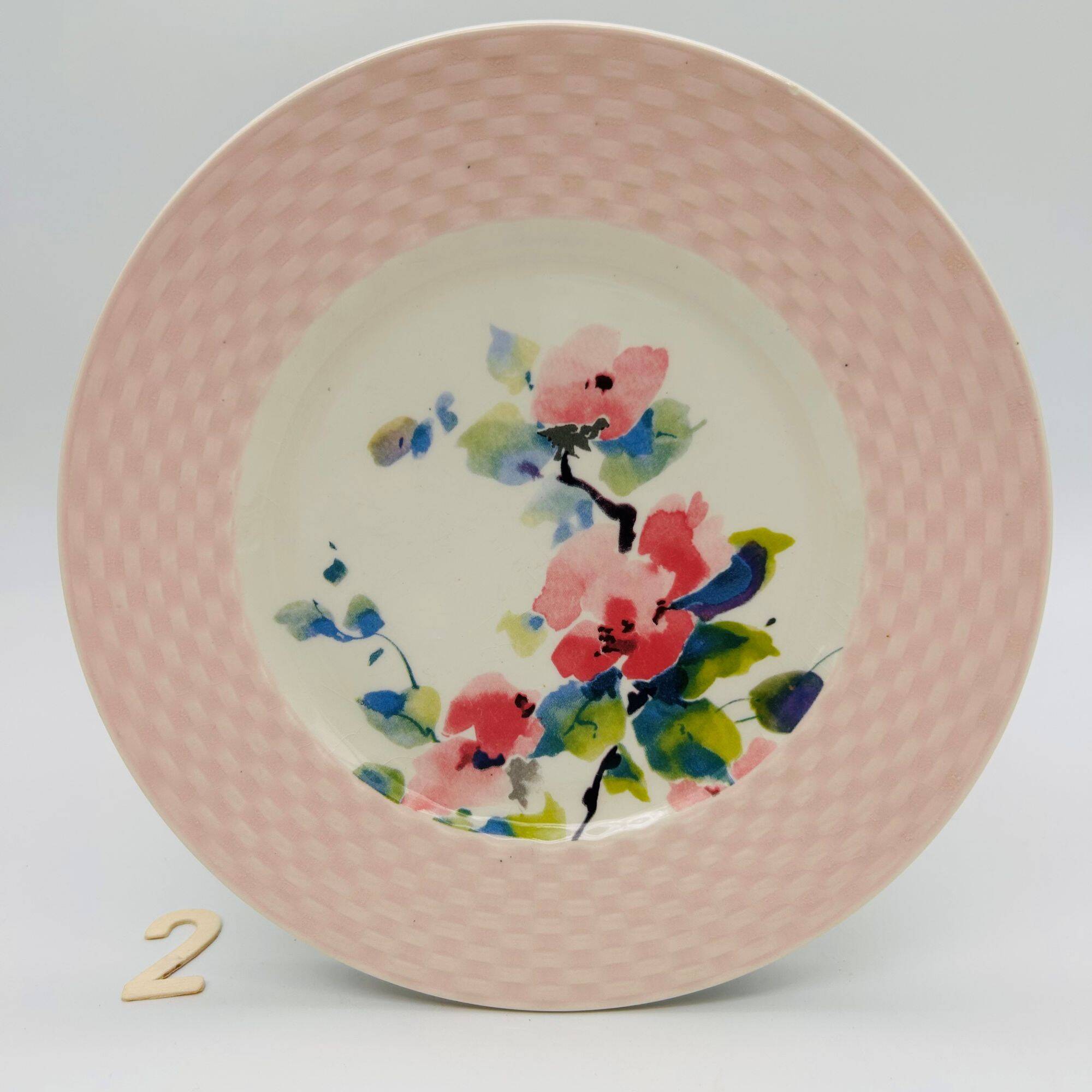 6 vintage dessert plates in porcelain, Pagnossin - Treviso Italy.