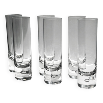 6 Longdrink Glasses - Sergio Asti Italy - 1970s