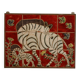 Wall panel "The Zebras" in ceramic signed by Jeanine Weymeers, circa 1970.