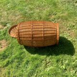 Vintage wicker laundry basket