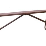 Ancien banc en teck birman et piètement en fer forgé