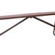 Old bench in Burmese teak with a wrought iron base.