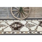 1970s Vintage Turkish Hand-Knotted Wool Cotton White Runner Rug  115x342