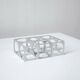 Set of 6 vintage aluminium napkin rings / egg cups by Pier