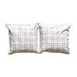 Vintage plaid cushions Laura Ashley