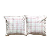 Coussins vintage à carreaux Laura Ashley