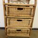 Commode en rotin vintage